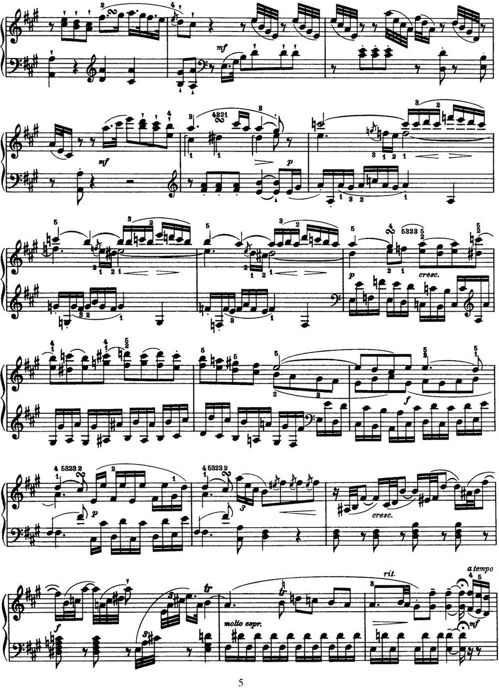 海顿 钢琴奏鸣曲 Hob XVI 26 in A major钢琴曲谱（图5）