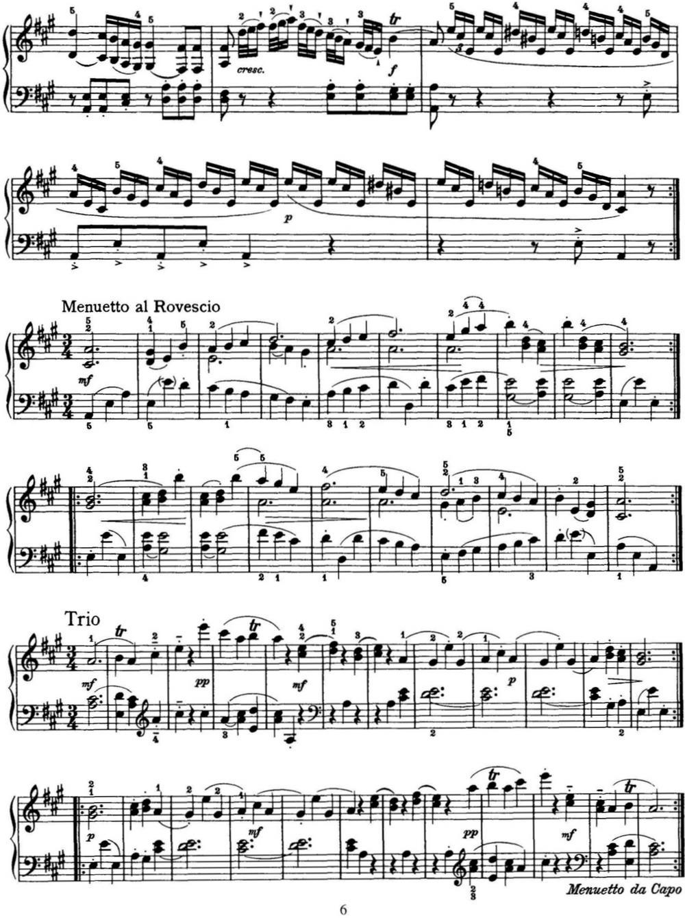 海顿 钢琴奏鸣曲 Hob XVI 26 in A major钢琴曲谱（图6）