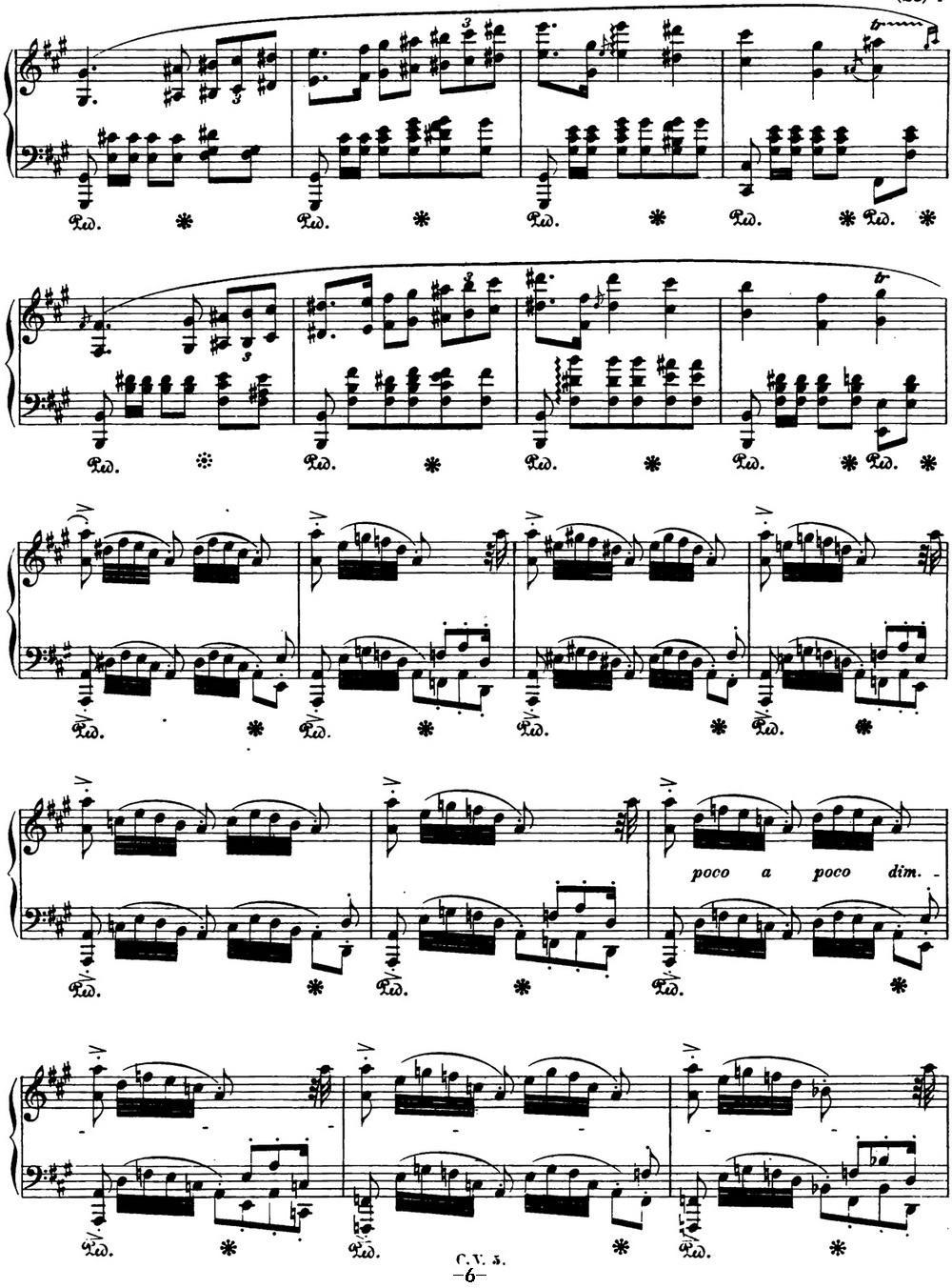 肖邦 波兰舞曲 Op.44 升f小调 Polonaise钢琴曲谱（图6）