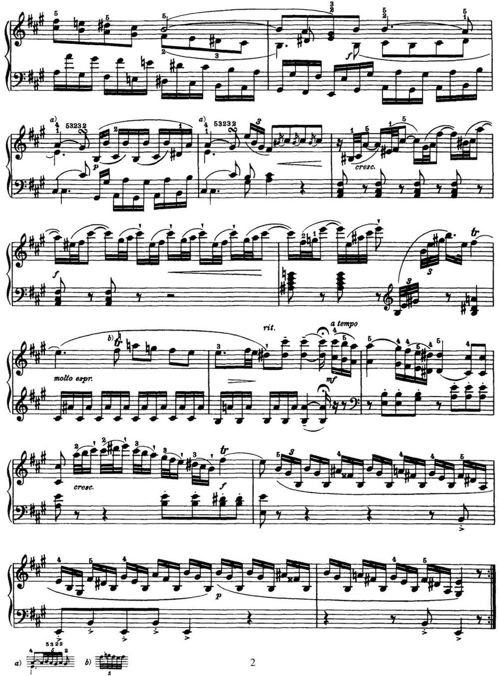海顿 钢琴奏鸣曲 Hob XVI 26 in A major钢琴曲谱（图2）