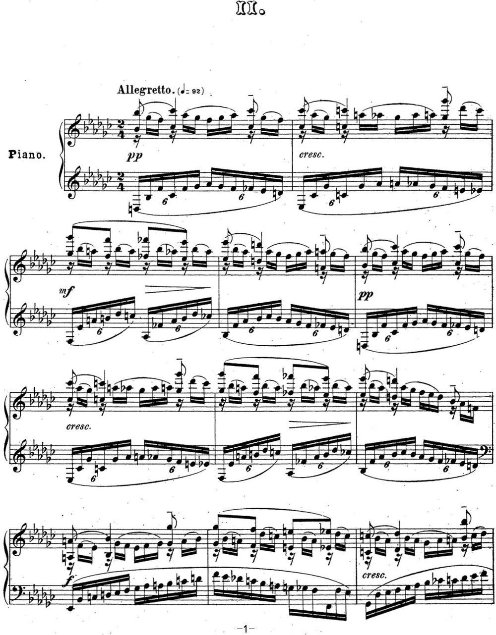 拉赫玛尼诺夫 音乐瞬间 Op.16 No.2 降e小调钢琴曲谱（图1）