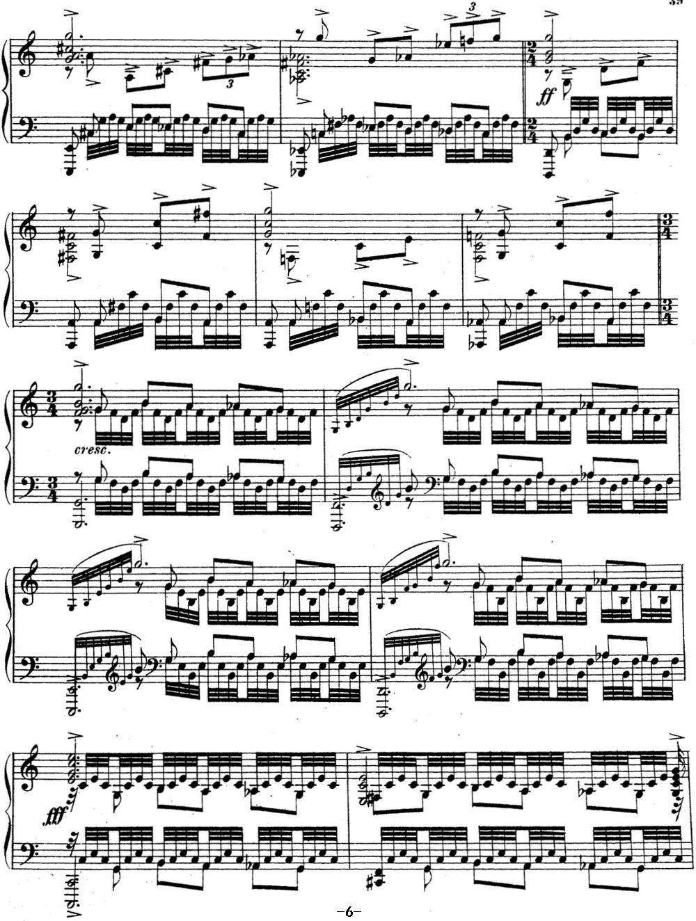 拉赫玛尼诺夫 音乐瞬间 Op.16 No.6 C大调钢琴曲谱（图6）