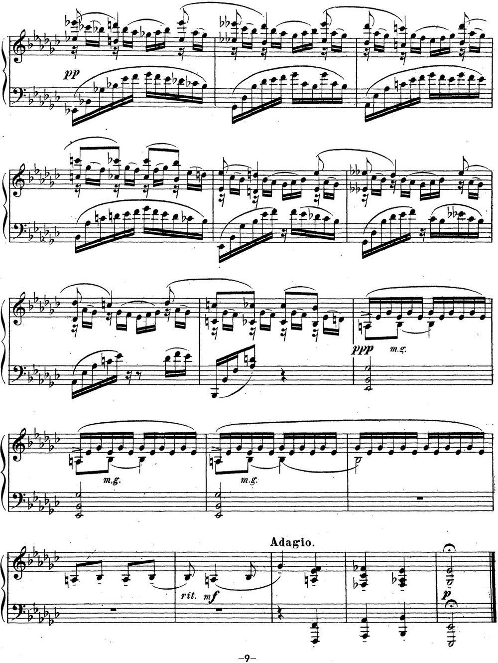 拉赫玛尼诺夫 音乐瞬间 Op.16 No.2 降e小调钢琴曲谱（图9）