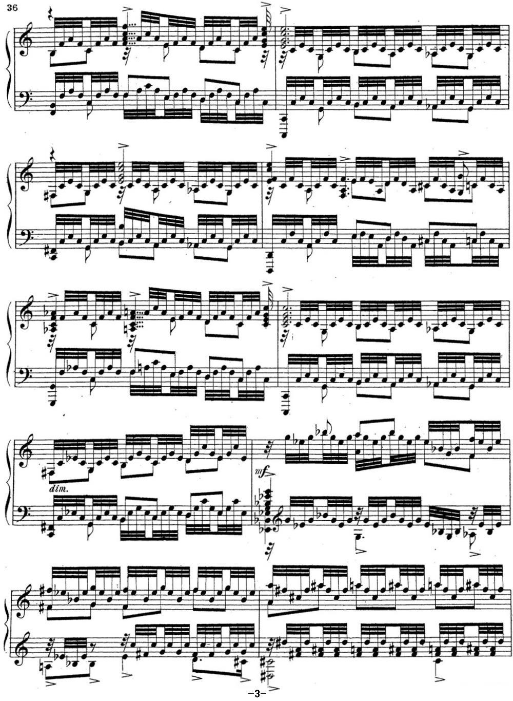 拉赫玛尼诺夫 音乐瞬间 Op.16 No.6 C大调钢琴曲谱（图3）