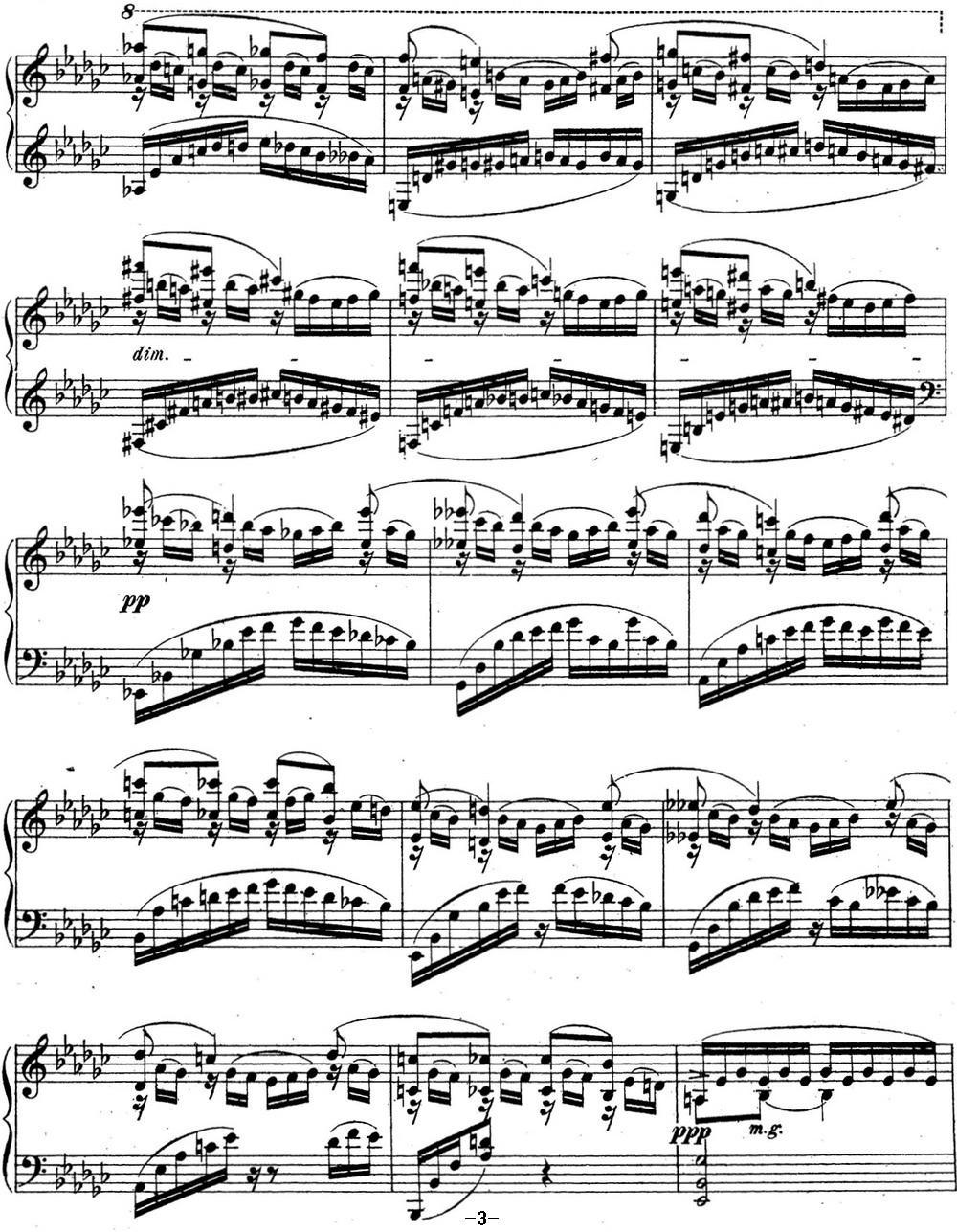 拉赫玛尼诺夫 音乐瞬间 Op.16 No.2 降e小调钢琴曲谱（图3）