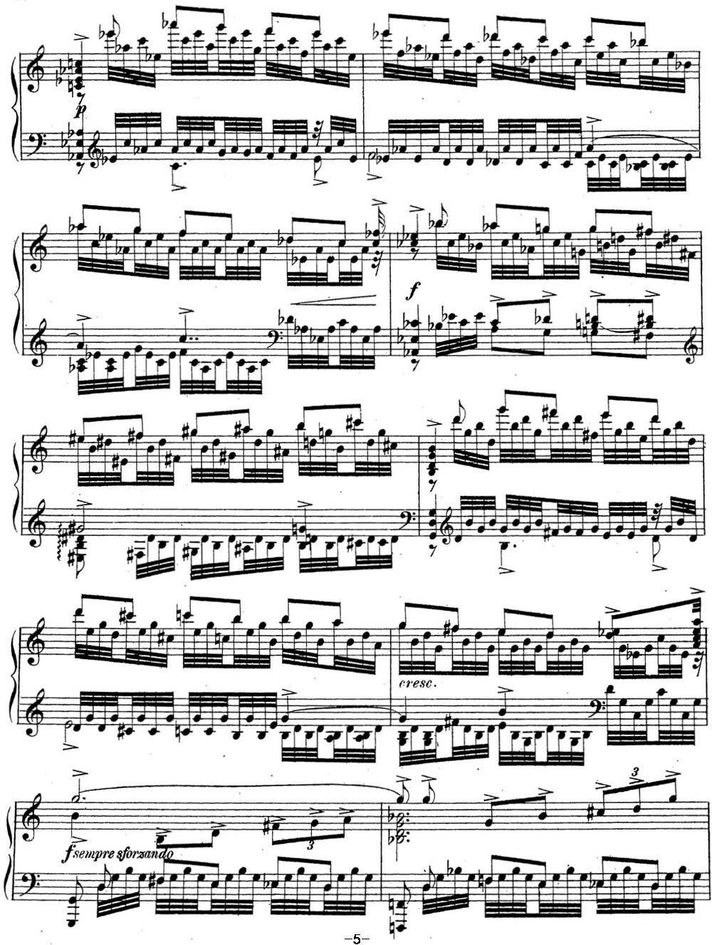 拉赫玛尼诺夫 音乐瞬间 Op.16 No.6 C大调钢琴曲谱（图5）