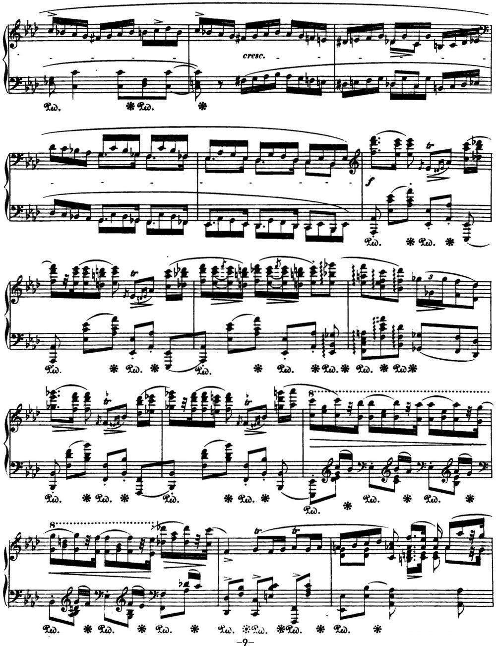 肖邦 波兰舞曲 英雄 Op.53 降A大调 Polonaise钢琴曲谱（图9）