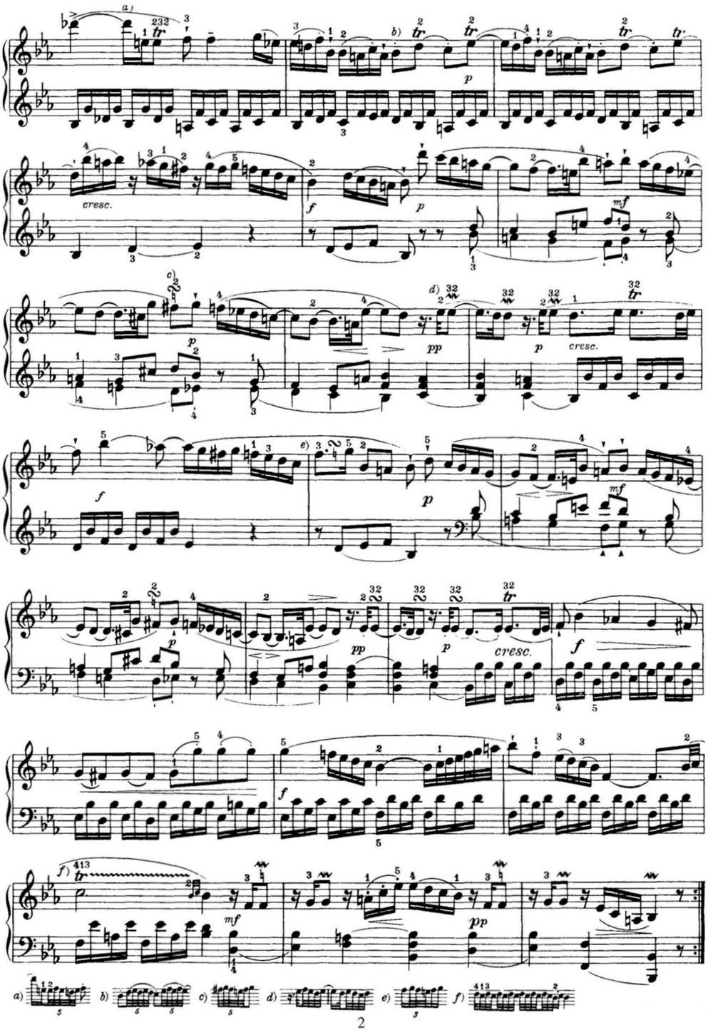 海顿 钢琴奏鸣曲 Hob XVI 45 Divertimento Eb major钢琴曲谱（图2）