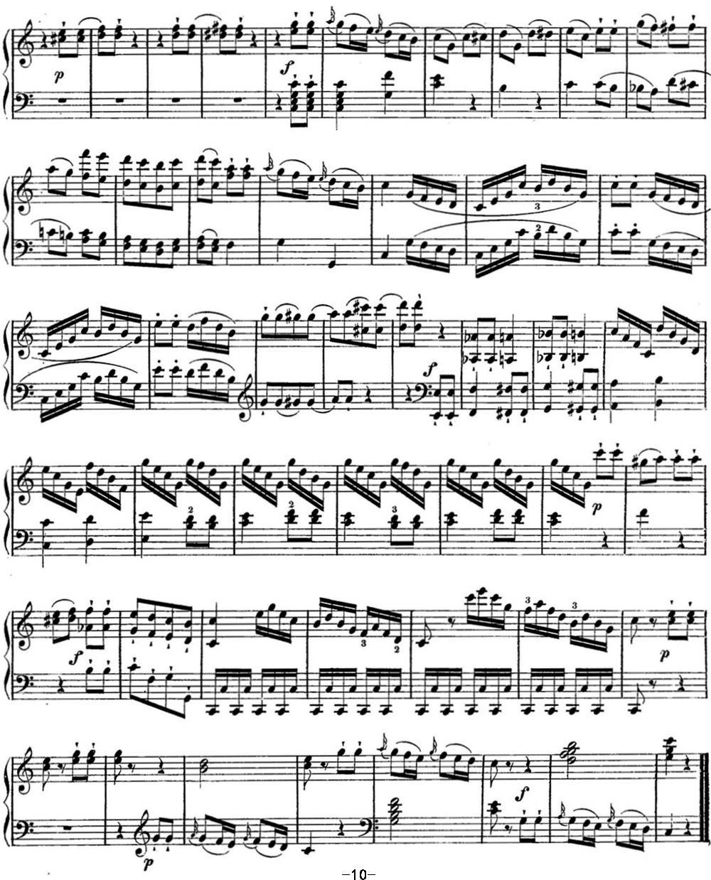 海顿 钢琴奏鸣曲 Hob XVI 48 in C major钢琴曲谱（图10）