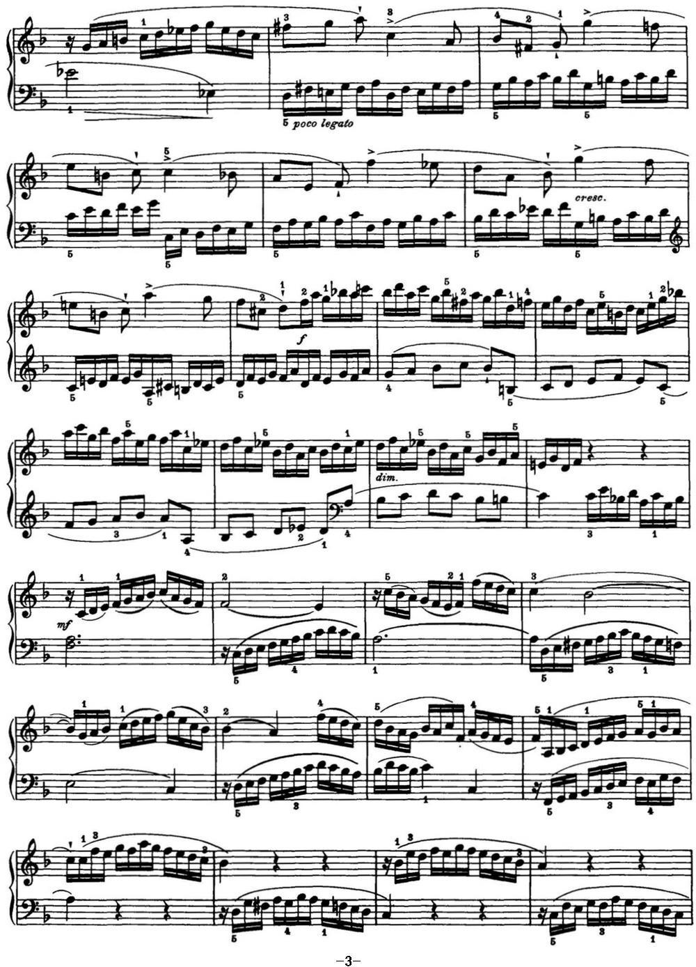 海顿 钢琴奏鸣曲 Hob XVI 47 in F major钢琴曲谱（图3）