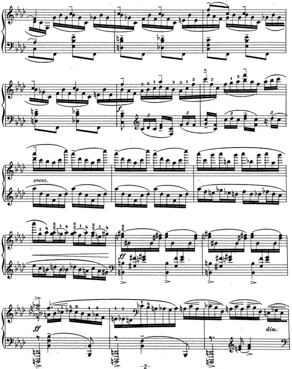 拉赫玛尼诺夫 钢琴前奏曲17 F小调 Op.32 No.6钢琴曲谱（图2）