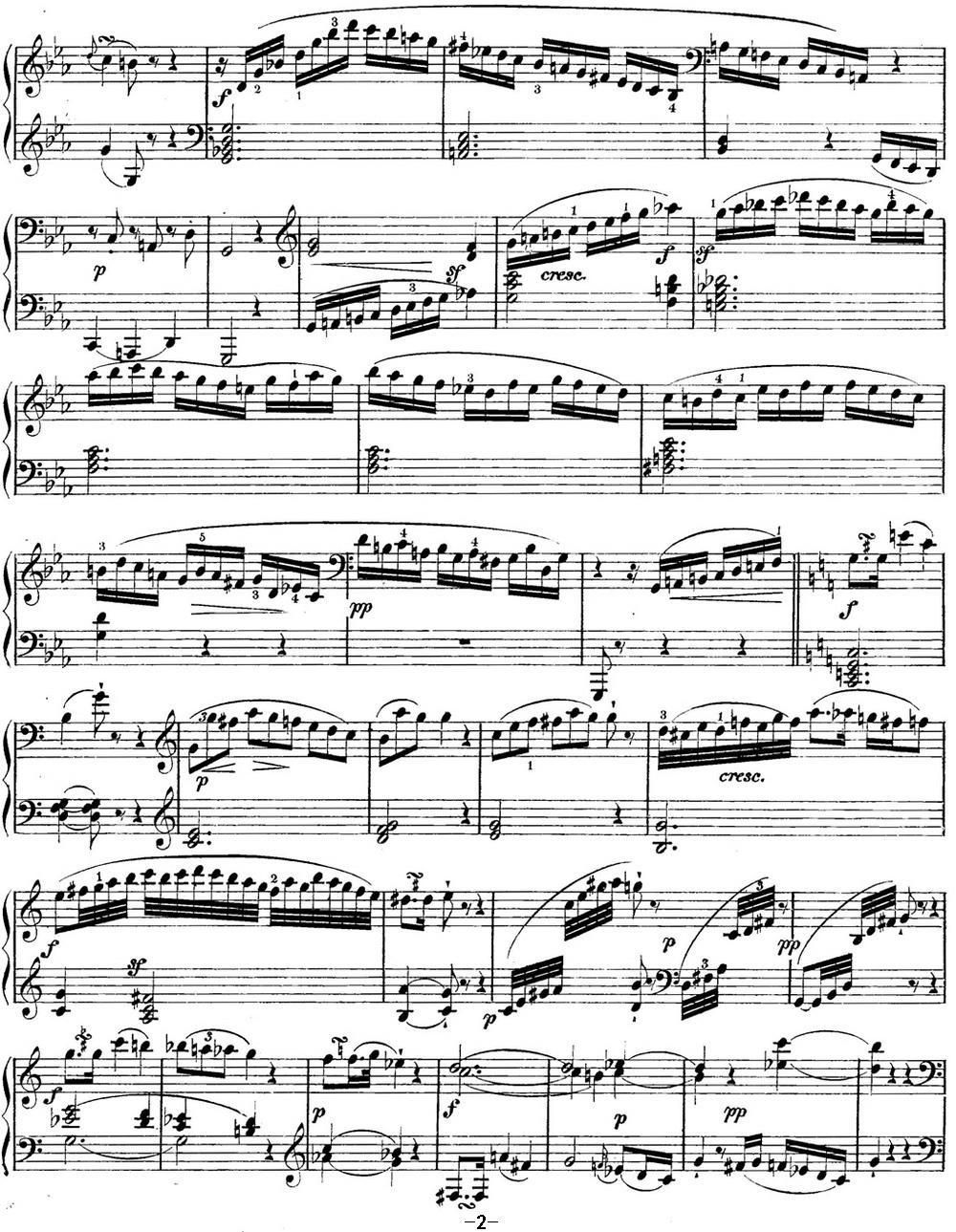 海顿 钢琴奏鸣曲 Hob XVI 48 in C major钢琴曲谱（图2）