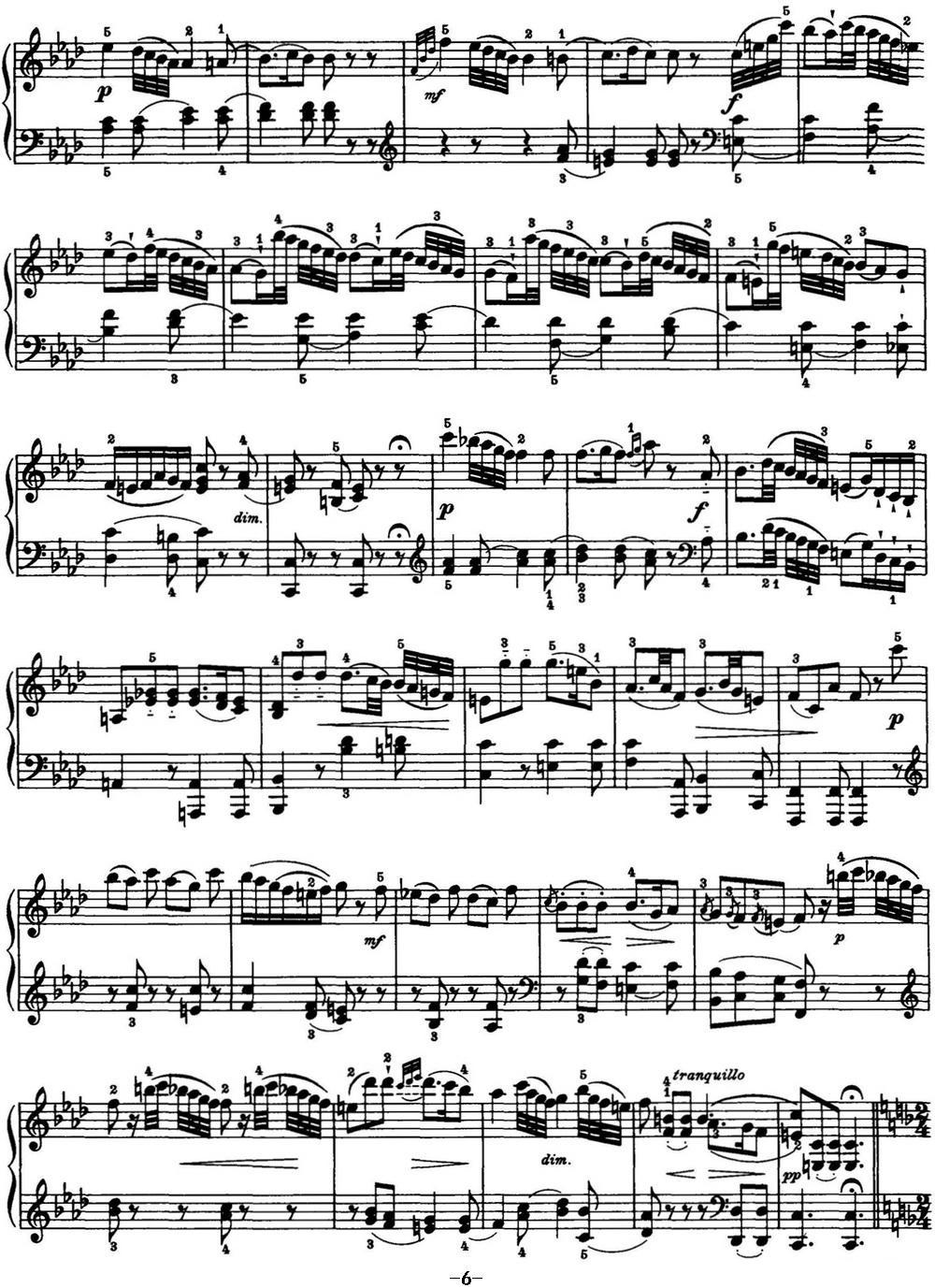 海顿 钢琴奏鸣曲 Hob XVI 47 in F major钢琴曲谱（图6）