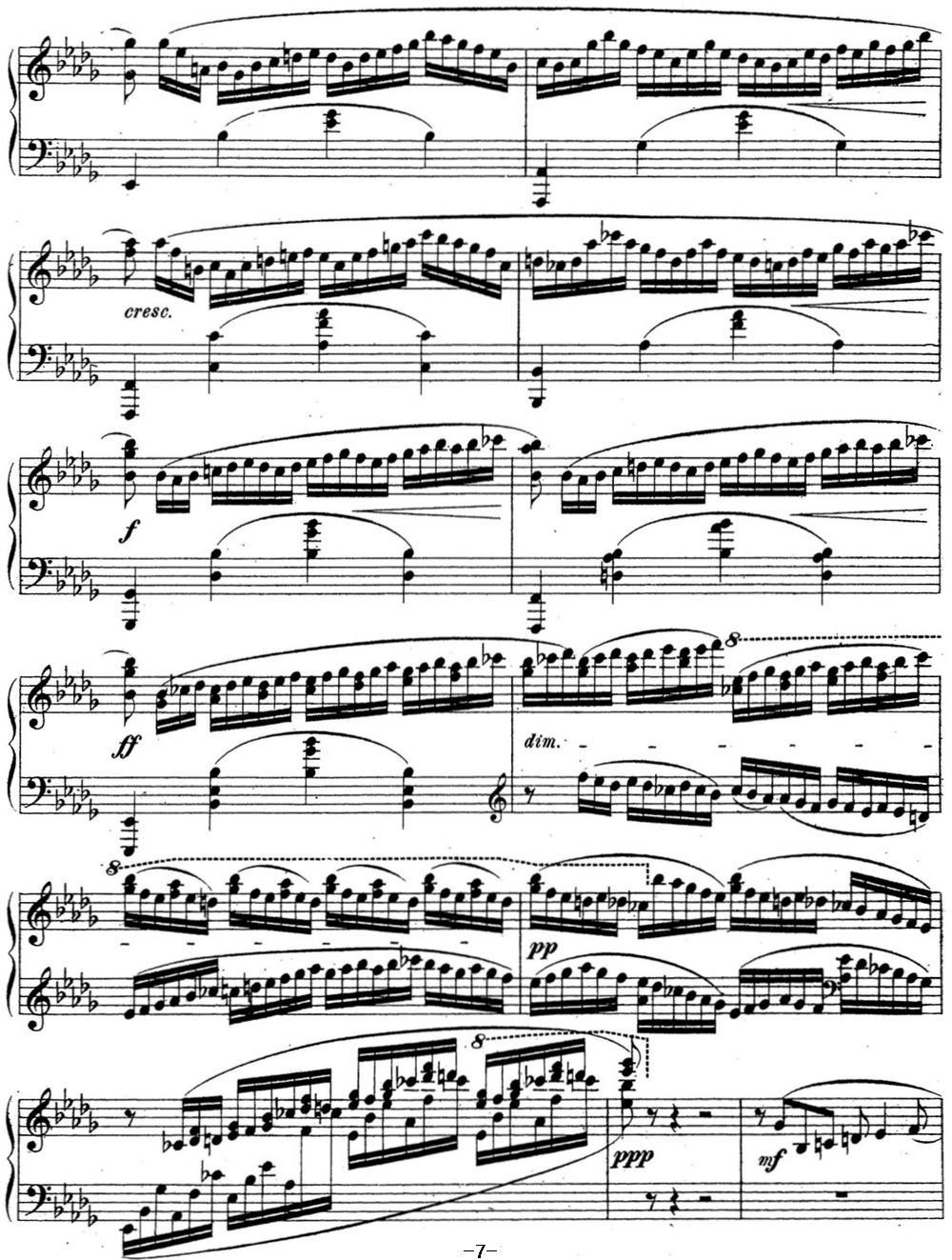拉赫玛尼诺夫 音乐瞬间 Op.16 No.1 降b小调钢琴曲谱（图7）