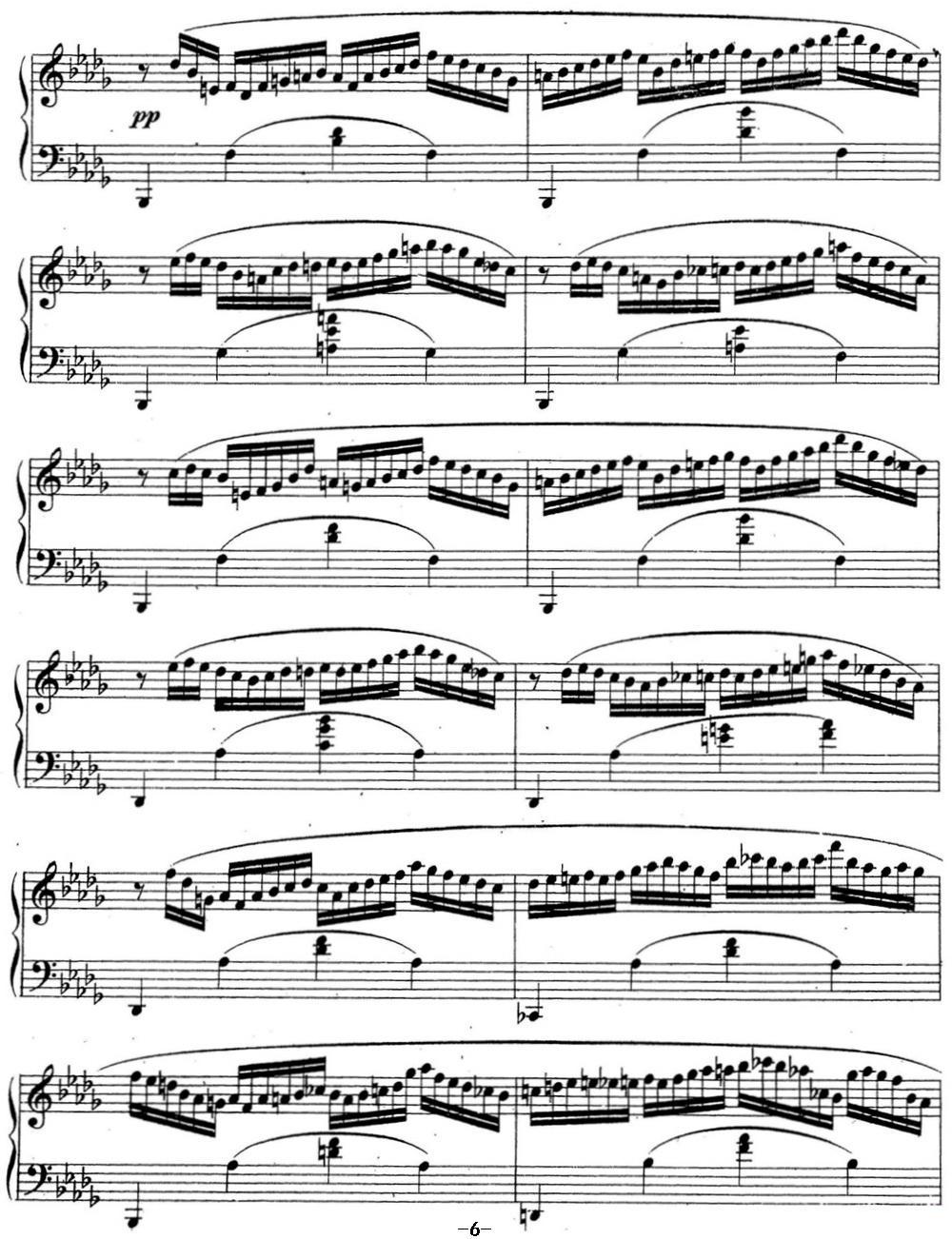拉赫玛尼诺夫 音乐瞬间 Op.16 No.1 降b小调钢琴曲谱（图6）