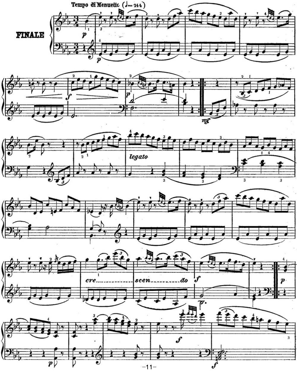 海顿 钢琴奏鸣曲 Hob XVI 49 in E-flat major钢琴曲谱（图11）