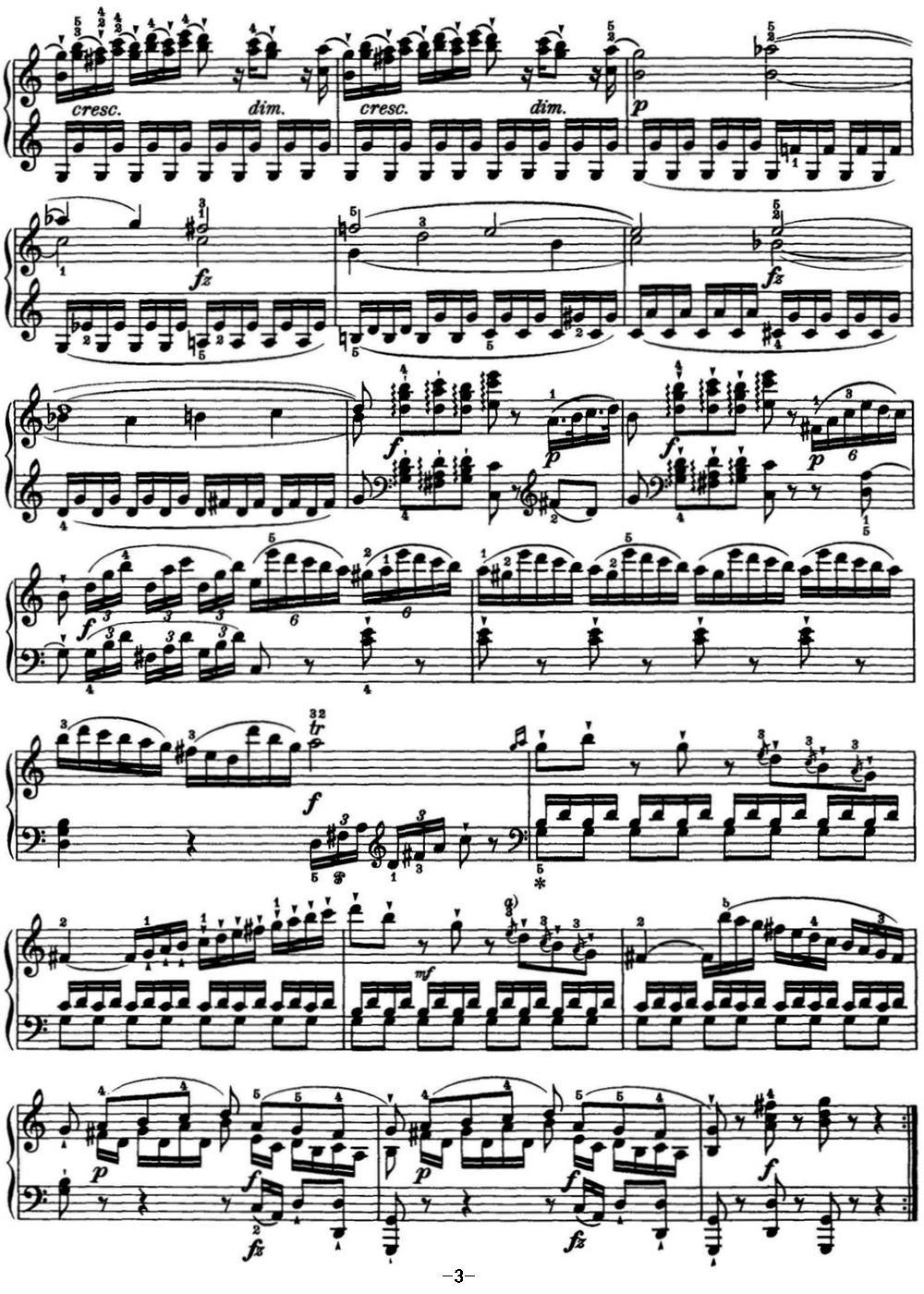 海顿 钢琴奏鸣曲 Hob XVI 50 in C major钢琴曲谱（图3）