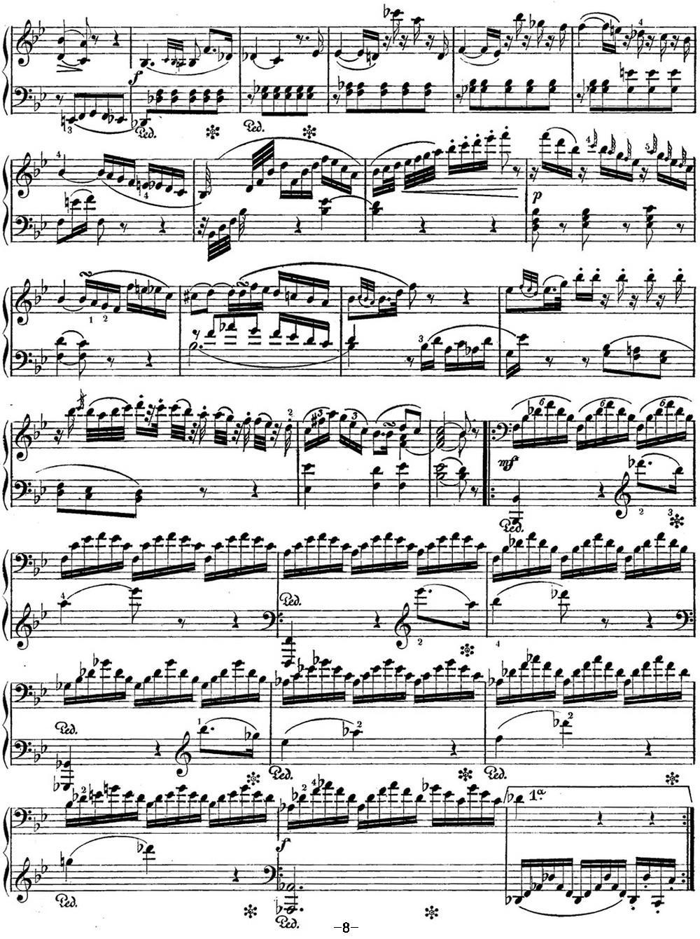 海顿 钢琴奏鸣曲 Hob XVI 49 in E-flat major钢琴曲谱（图8）