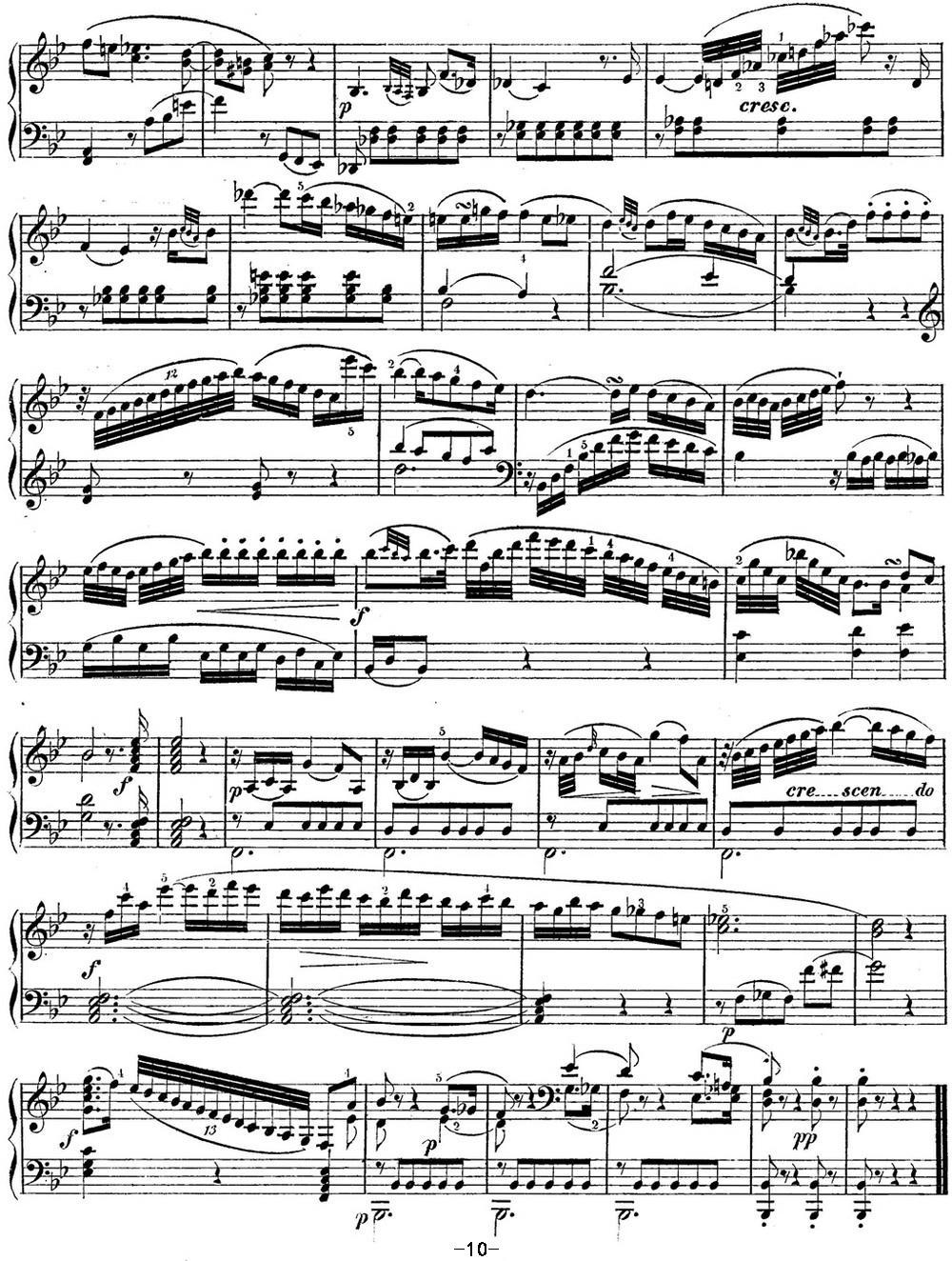 海顿 钢琴奏鸣曲 Hob XVI 49 in E-flat major钢琴曲谱（图10）