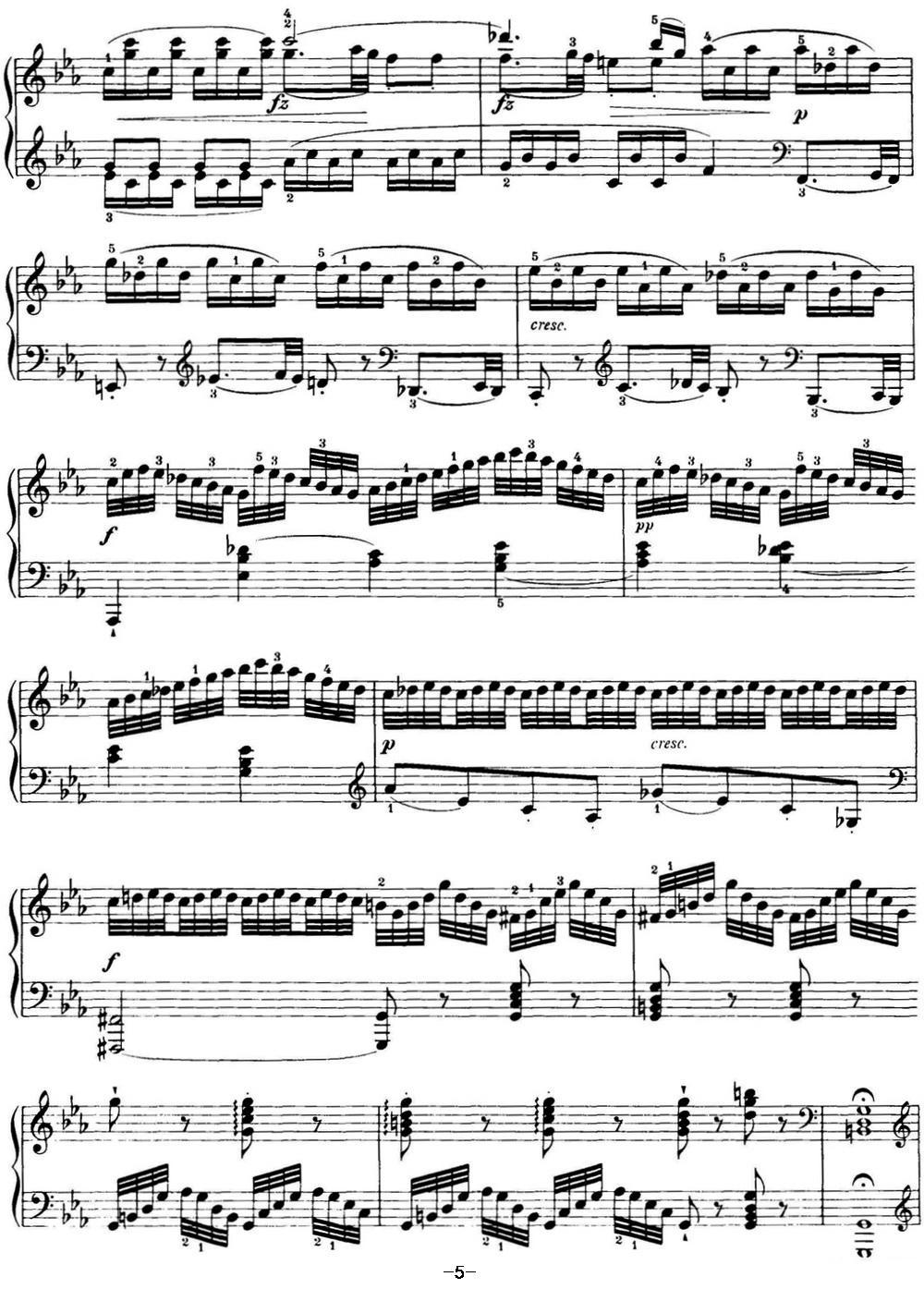 海顿 钢琴奏鸣曲 Hob XVI 52 in E-flat major钢琴曲谱（图5）