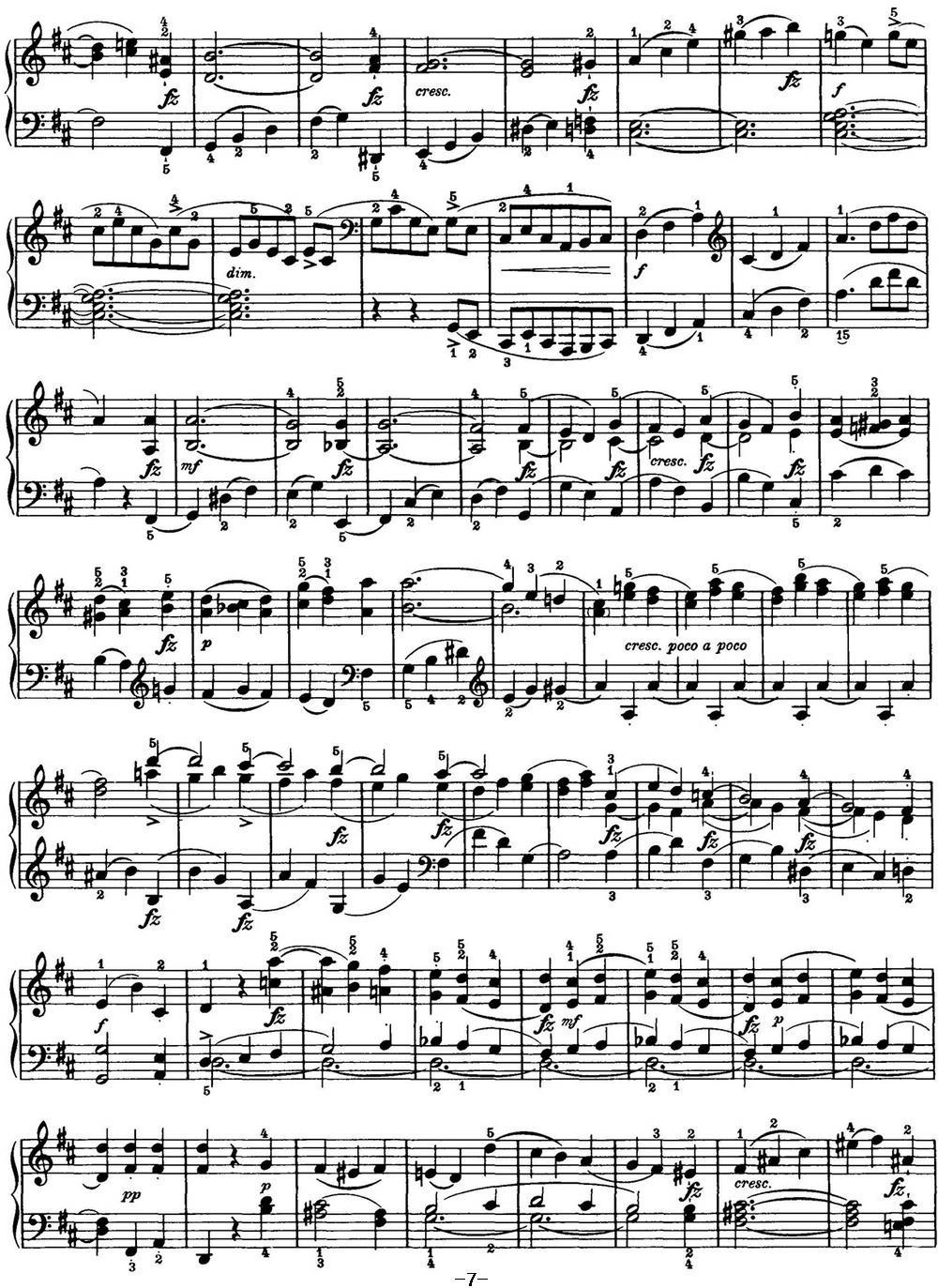 海顿 钢琴奏鸣曲 Hob XVI 51 in D major钢琴曲谱（图7）