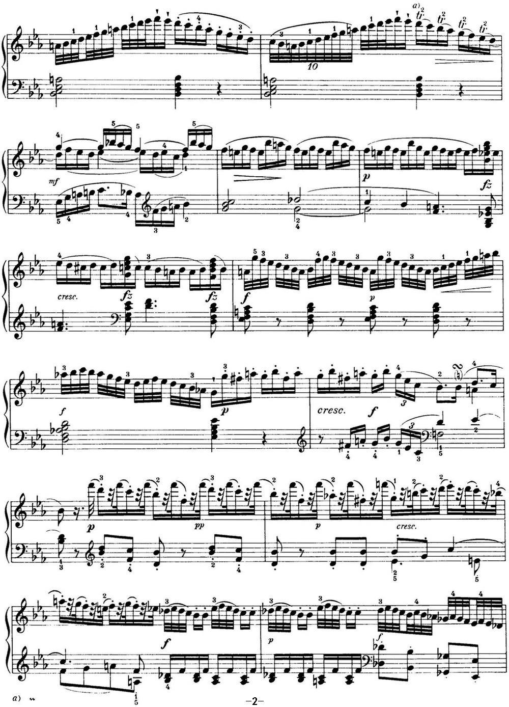 海顿 钢琴奏鸣曲 Hob XVI 52 in E-flat major钢琴曲谱（图2）