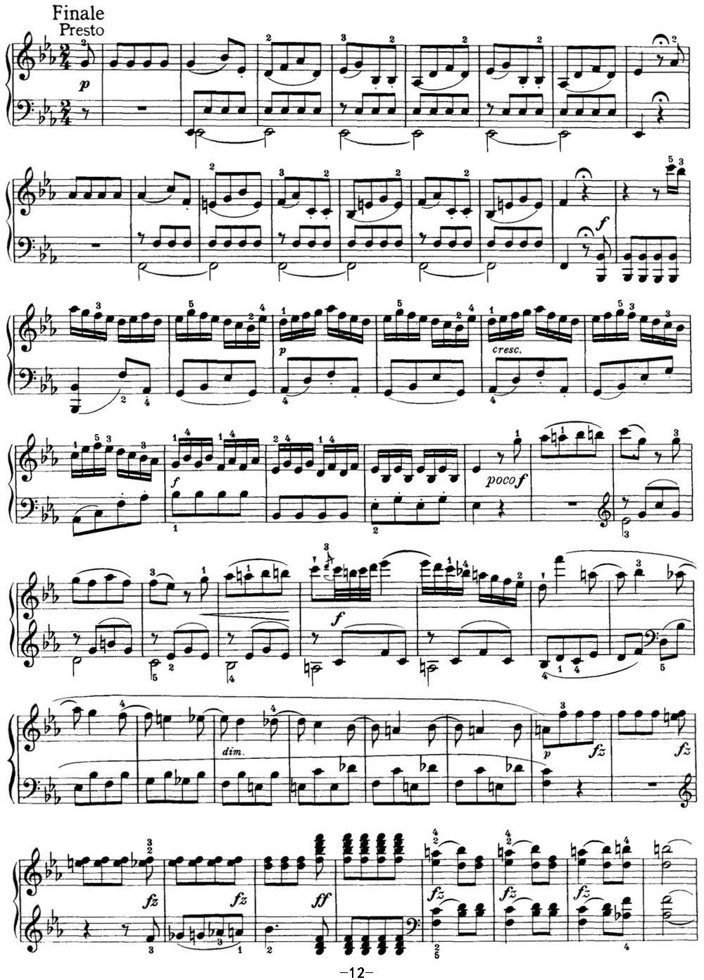 海顿 钢琴奏鸣曲 Hob XVI 52 in E-flat major钢琴曲谱（图12）