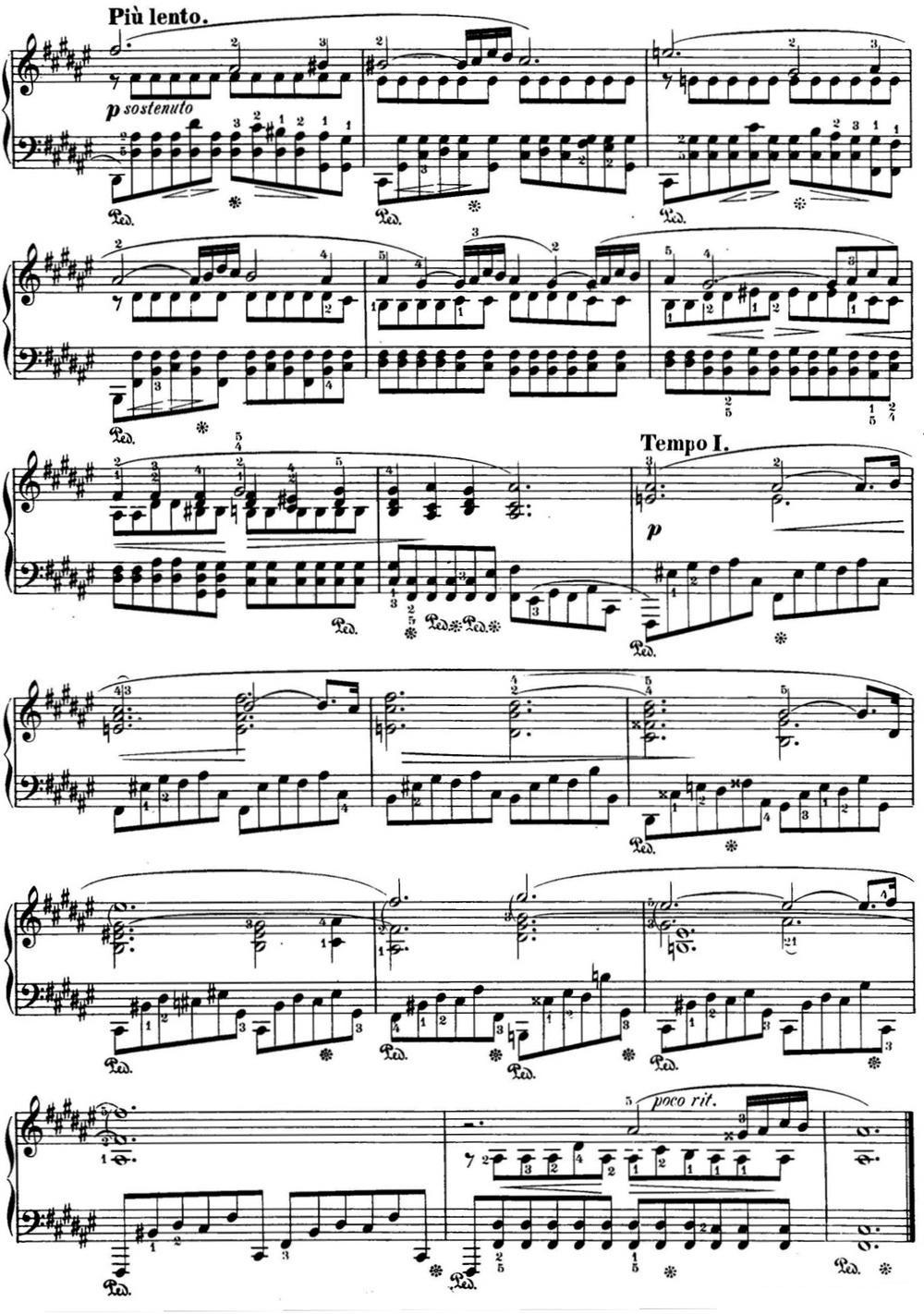 肖邦 24首钢琴前奏曲 Op.28 No.13 升F大调钢琴曲谱（图2）