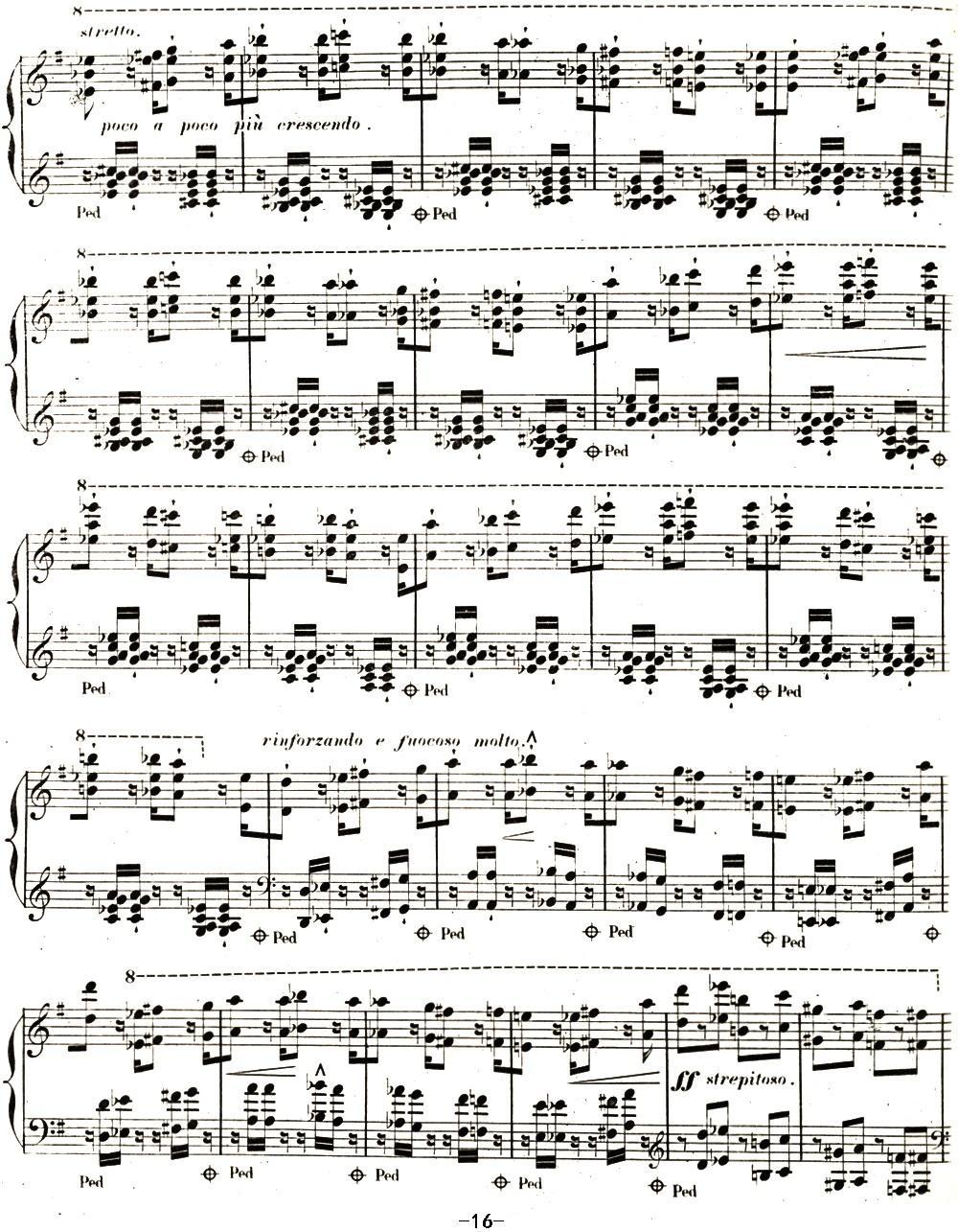 李斯特 旅游岁月 第二集遗补 威尼斯和拿波里 S.162 No.3 塔兰泰拉舞曲钢琴曲谱（图16）