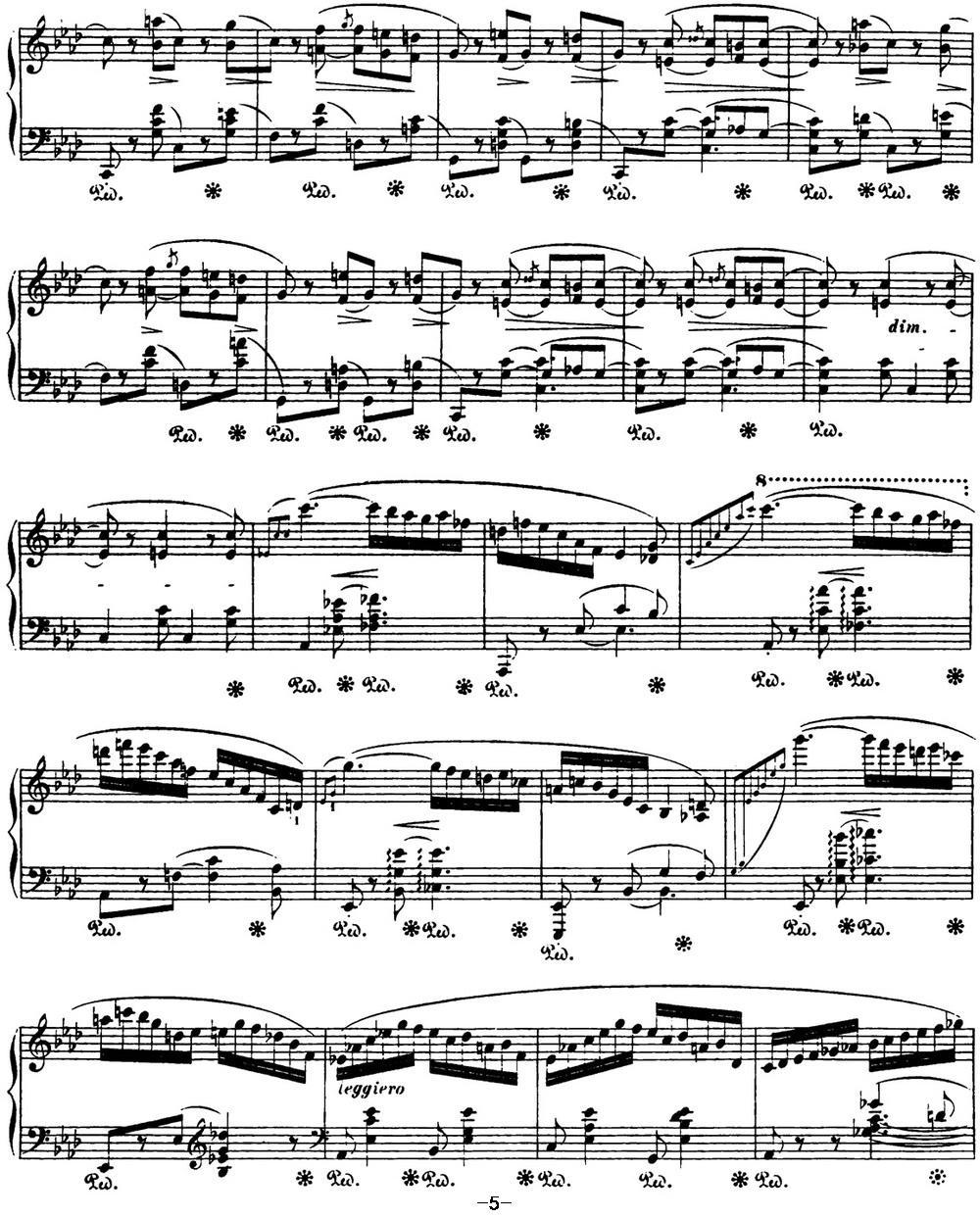 肖邦 叙事曲3 降A大调 Chopin Ballade No.3 Op.47钢琴曲谱（图5）