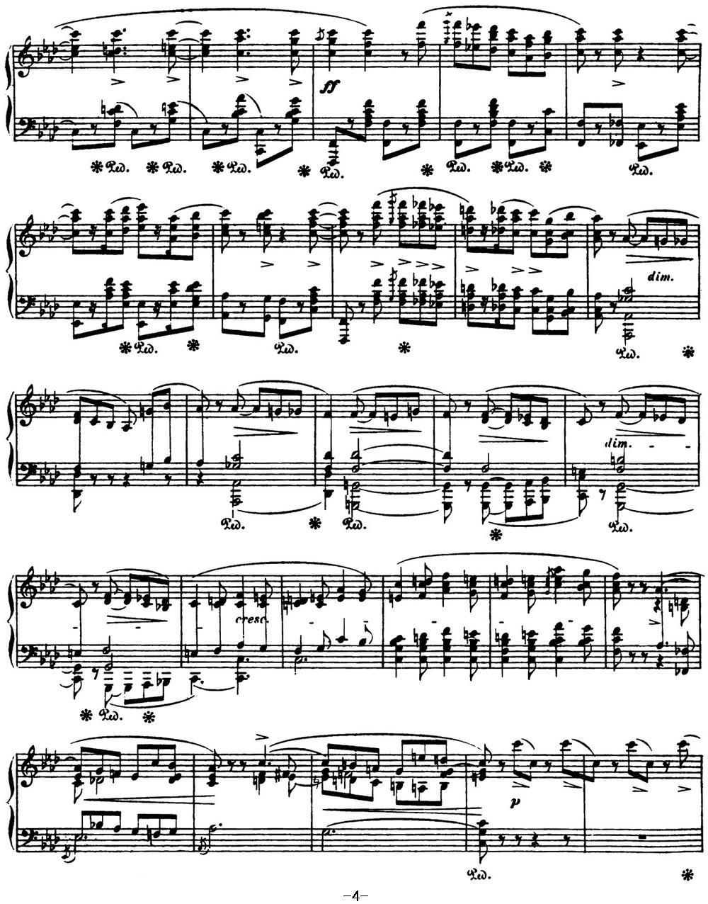 肖邦 叙事曲3 降A大调 Chopin Ballade No.3 Op.47钢琴曲谱（图4）