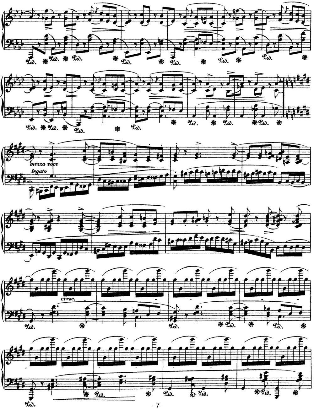肖邦 叙事曲3 降A大调 Chopin Ballade No.3 Op.47钢琴曲谱（图7）