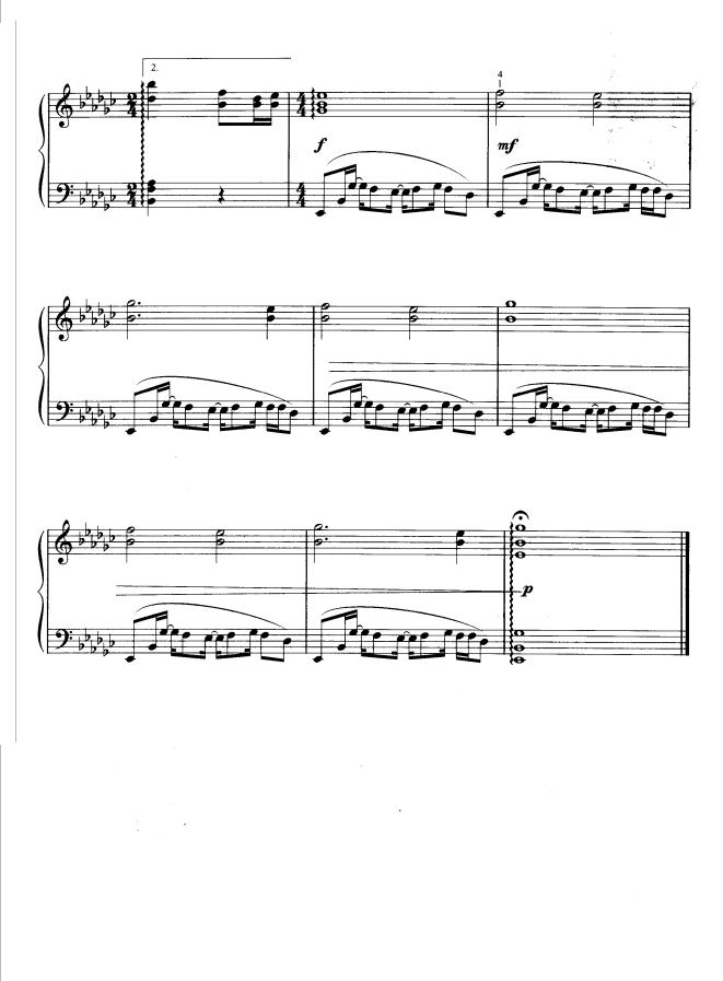 雪中莲钢琴曲谱（图4）