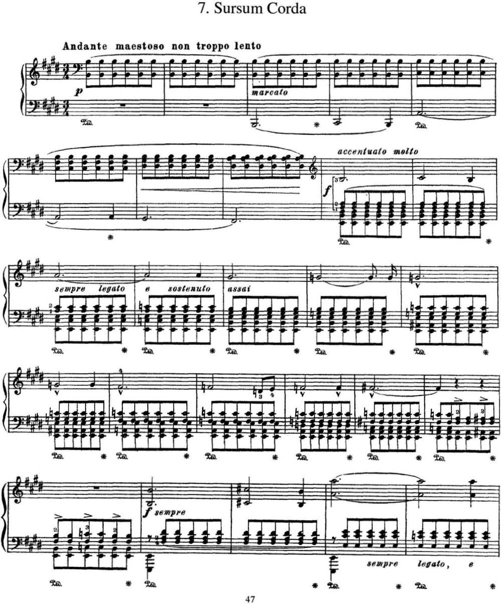 李斯特 旅游岁月 第三集 S.163 No.7 净心钢琴曲谱（图1）