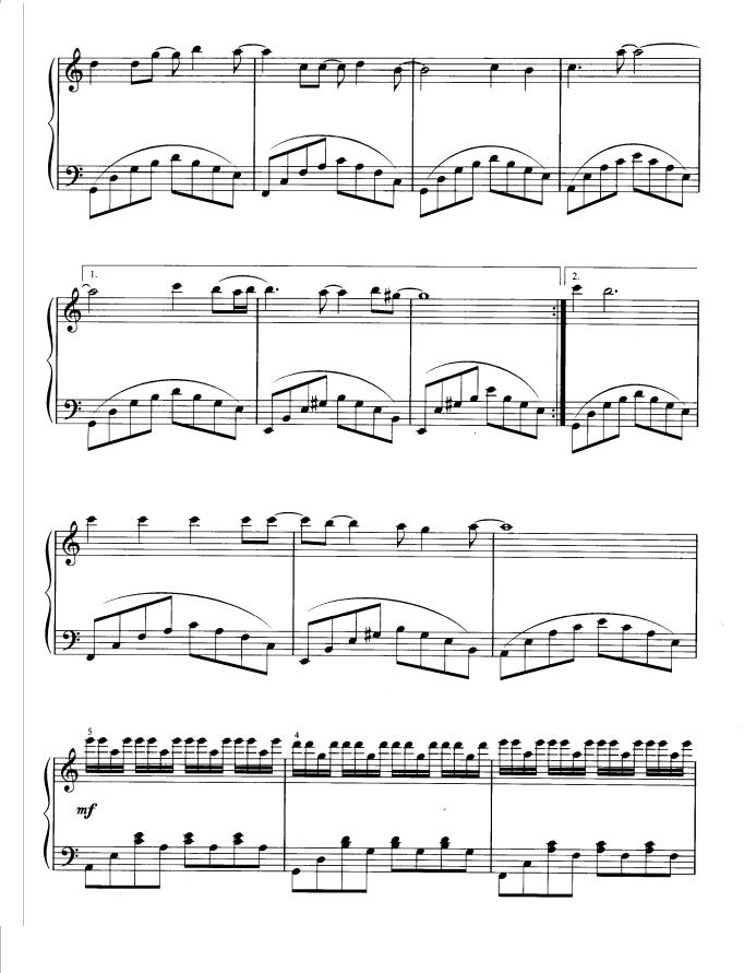 夜里钢琴曲谱（图5）