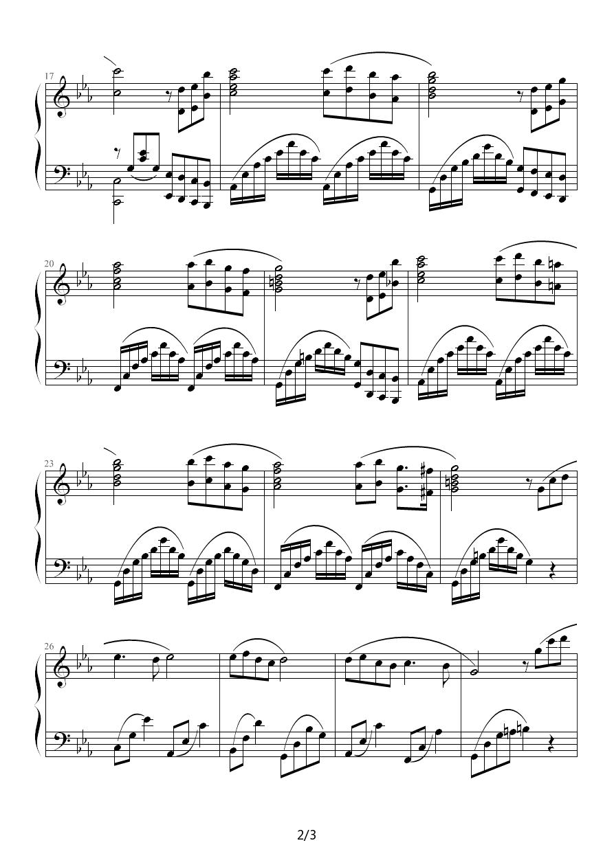 神秘圆之歌钢琴曲谱（图2）