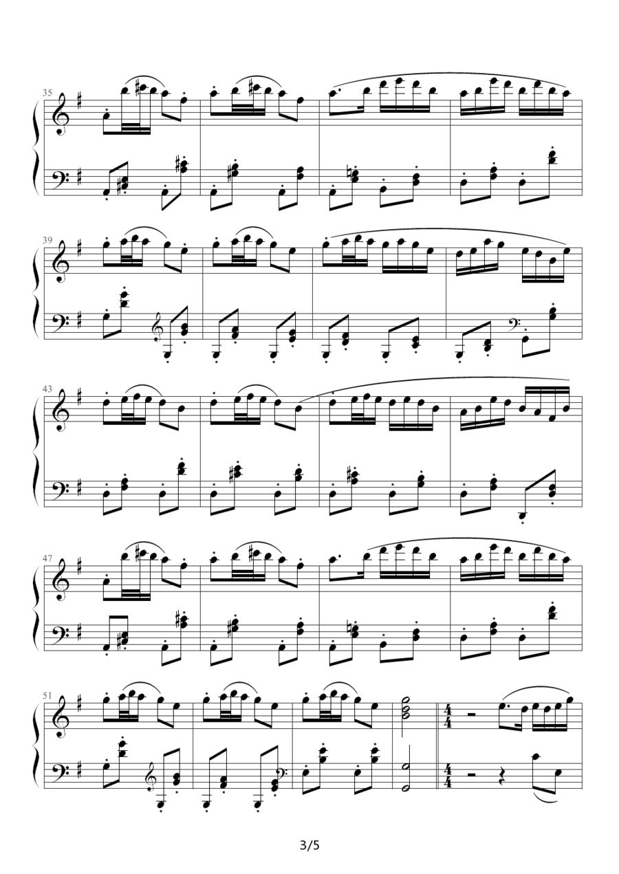 牧童短笛（李拓制谱版）钢琴曲谱（图3）