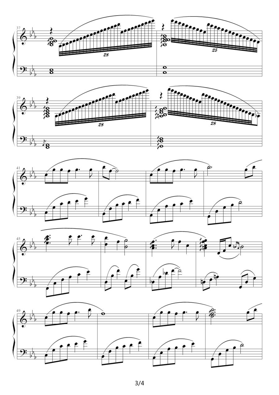 Princess Mononoke钢琴曲谱（图3）
