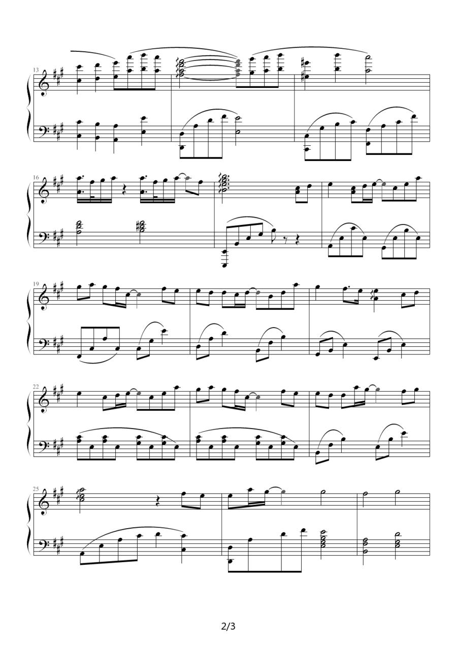 Congratulations -（《我的女神》剧场版主题曲）钢琴曲谱（图2）