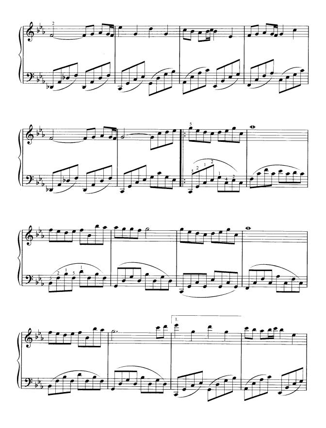 慢板小调钢琴曲谱（图2）