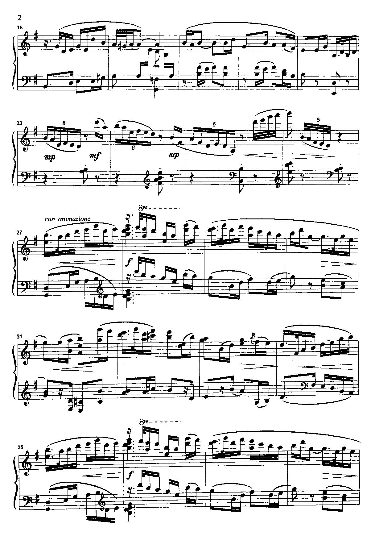 乡土小调钢琴曲谱（图2）