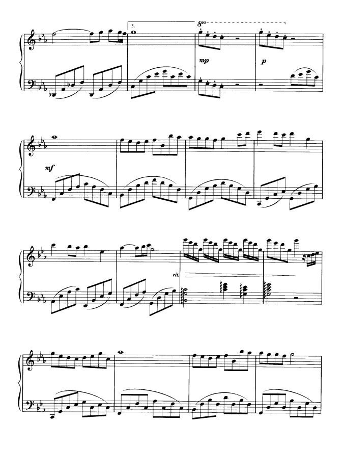 慢板小调钢琴曲谱（图4）
