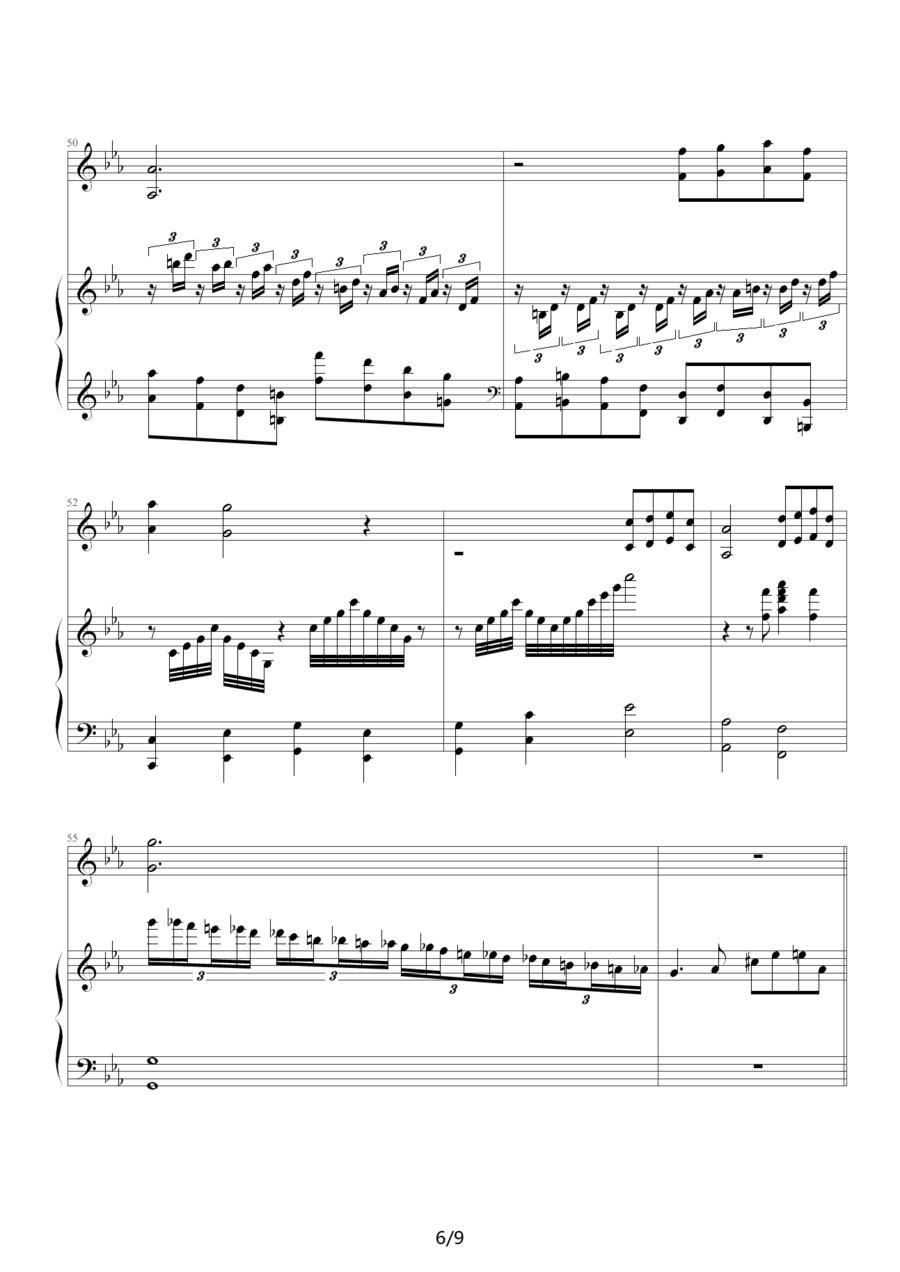 利鲁之歌（leeloos theme）钢琴曲谱（图6）