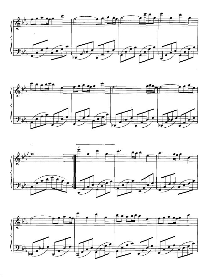 慢板小调钢琴曲谱（图3）