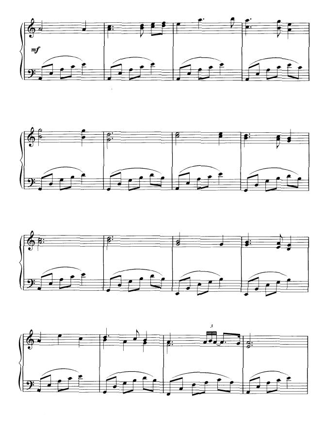 雾笼故乡山钢琴曲谱（图4）