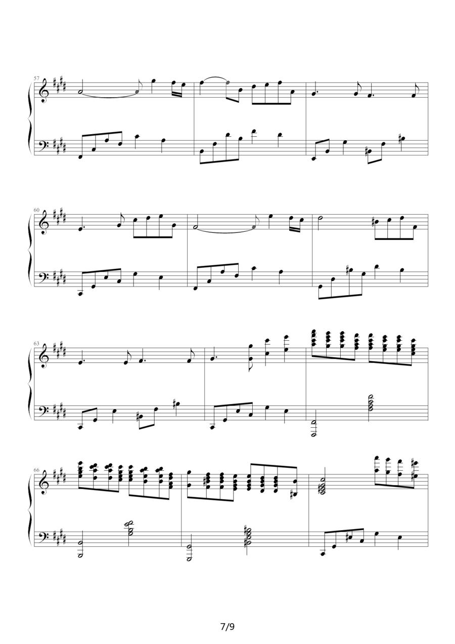 利鲁之歌（leeloos theme）钢琴曲谱（图7）