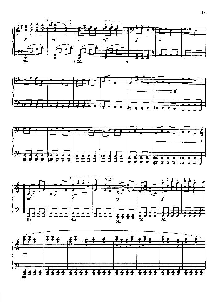 快乐的啰嗦（彝族乐曲）钢琴曲谱（图2）