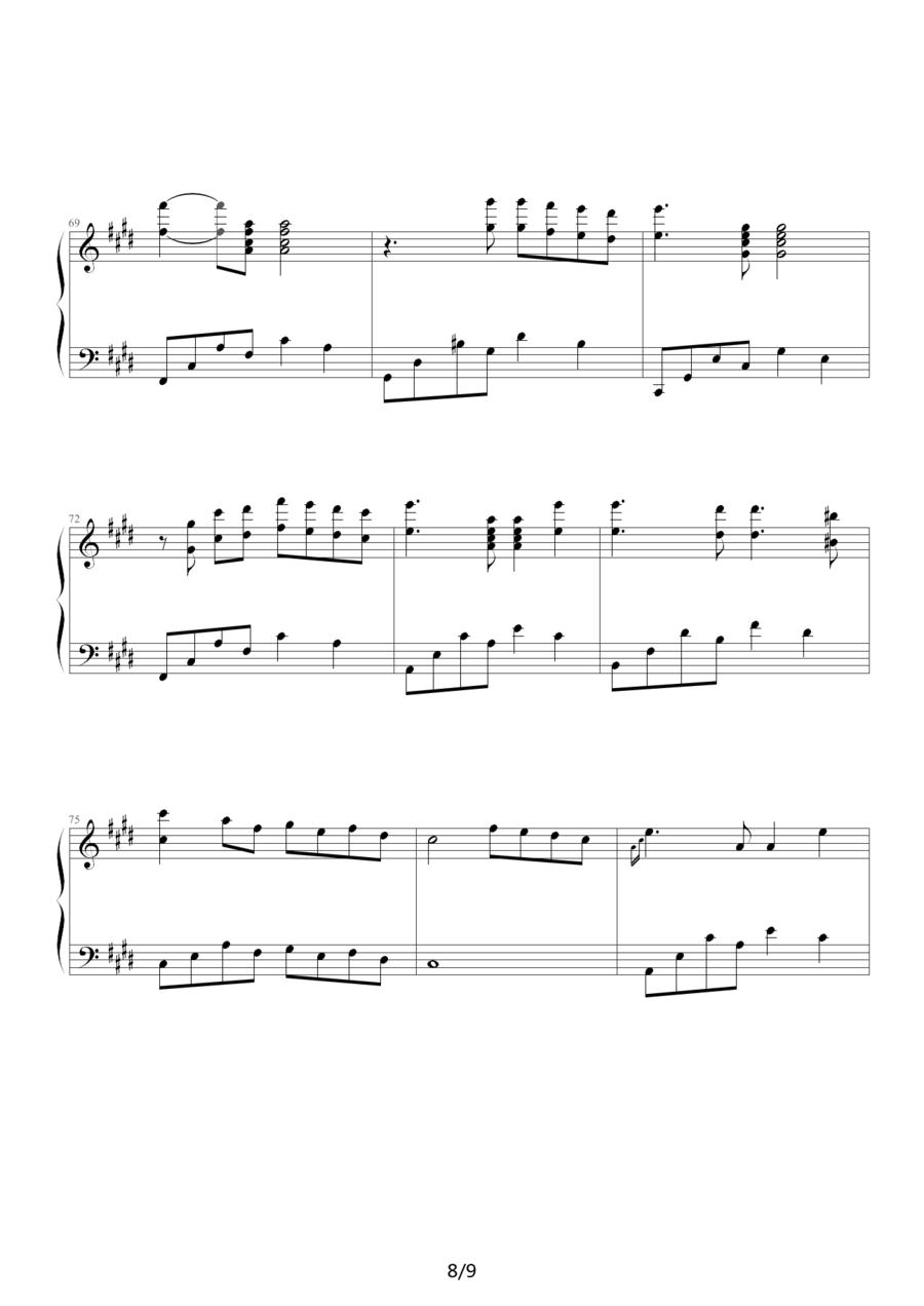 利鲁之歌（leeloos theme）钢琴曲谱（图8）
