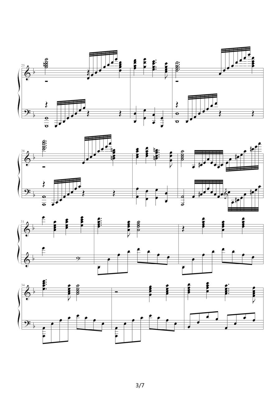 出埃及记（完整的麦克森演奏版）钢琴曲谱（图3）