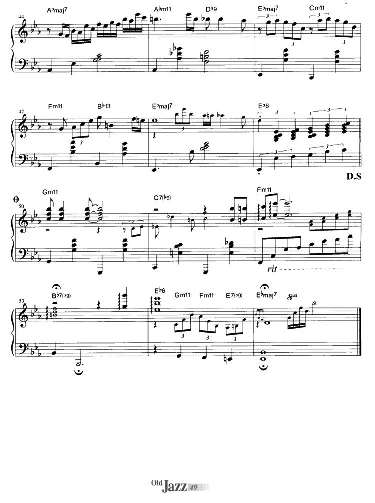 Misty钢琴曲谱（图4）